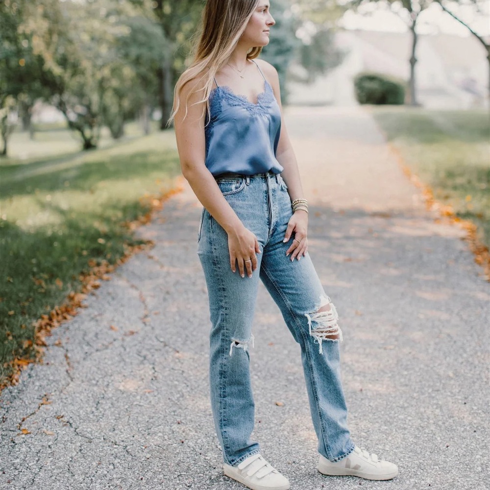 Agolde 90s Pinch Waist Jeans in Back Drop size 28 High Waisted Loose Fit